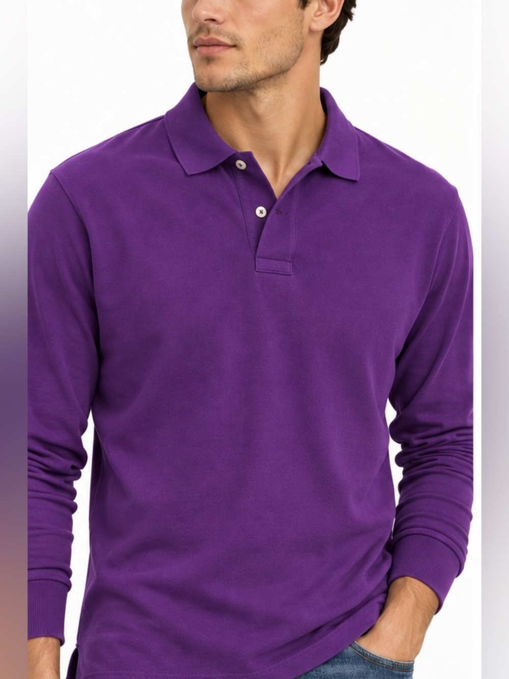Polo Ralph Lauren Men’s LT Purple Long Sleeve Polo Shirt NWT